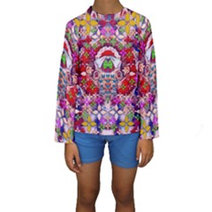 Hawaiian Poi Cartoon Dog Kids  Long Sleeve Swimwear by pepitasart