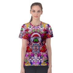 Hawaiian Poi Cartoon Dog Women s Sport Mesh Tee