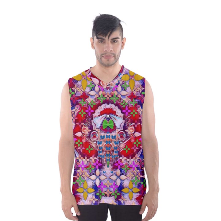 Hawaiian Poi Cartoon Dog Men s Basketball Tank Top