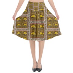 Pasta Con Fish Al Diente Flared Midi Skirt by pepitasart