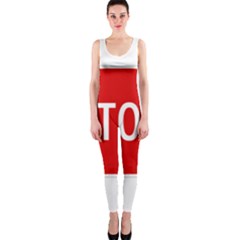 Stop Sign Onepiece Catsuit by Valentinaart