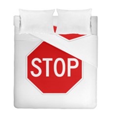 Stop Sign Duvet Cover Double Side (full/ Double Size) by Valentinaart