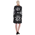 Give me coffee and nobody gets hurt Long Sleeve Velvet Front Wrap Dress View2