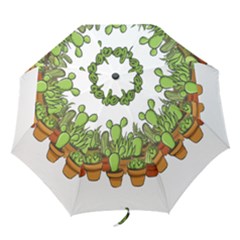 Cactus - Dont Be A Prick Folding Umbrellas by Valentinaart