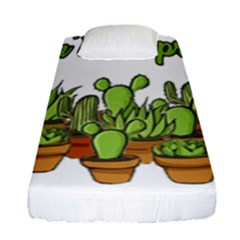 Cactus - Dont Be A Prick Fitted Sheet (single Size) by Valentinaart