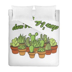 Cactus - Dont Be A Prick Duvet Cover Double Side (full/ Double Size) by Valentinaart