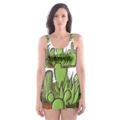 Cactus - Dont Be A Prick Skater Dress Swimsuit by Valentinaart