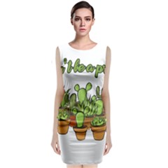 Cactus - Dont Be A Prick Sleeveless Velvet Midi Dress by Valentinaart