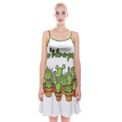 Cactus - Dont Be A Prick Spaghetti Strap Velvet Dress by Valentinaart