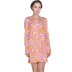 Abc Graffiti Long Sleeve Nightdress by Nexatart