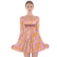 Abc Graffiti Long Sleeve Skater Dress by Nexatart