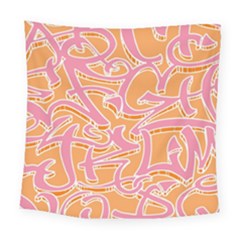 Abc Graffiti Square Tapestry (large) by Nexatart