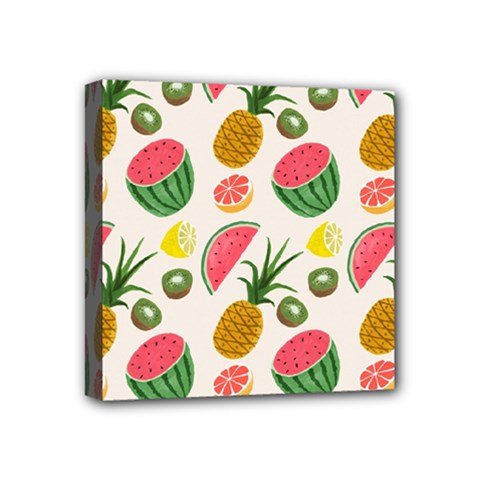 Fruits Pattern Mini Canvas 4  X 4  by Nexatart