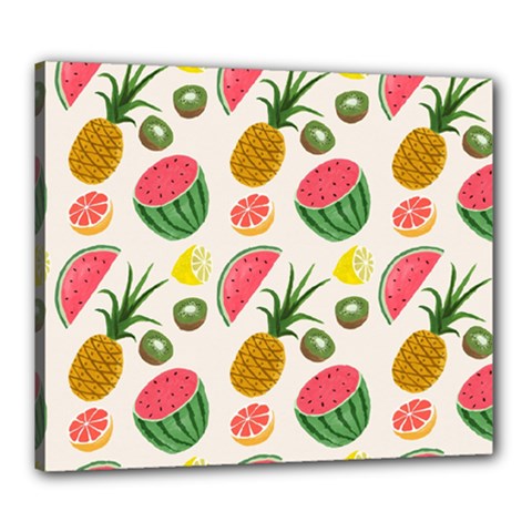 Fruits Pattern Canvas 24  X 20  by Nexatart