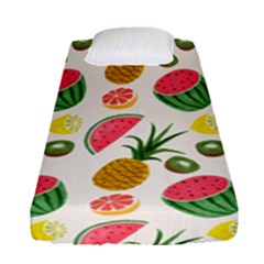 Fruits Pattern Fitted Sheet (single Size) by Nexatart