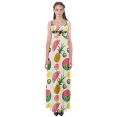 Fruits Pattern Empire Waist Maxi Dress by Nexatart