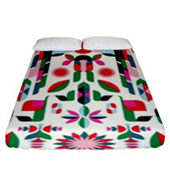 Abstract Peacock Fitted Sheet (king Size) by Nexatart