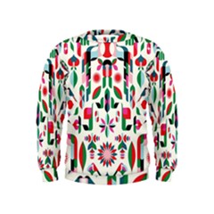 Abstract Peacock Kids  Sweatshirt by Nexatart