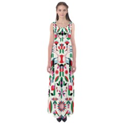 Abstract Peacock Empire Waist Maxi Dress by Nexatart