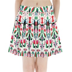 Abstract Peacock Pleated Mini Skirt by Nexatart