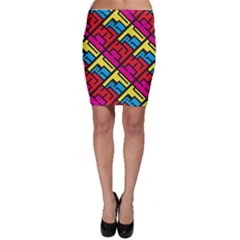 Hert Graffiti Pattern Bodycon Skirt by Nexatart