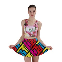 Hert Graffiti Pattern Mini Skirt by Nexatart