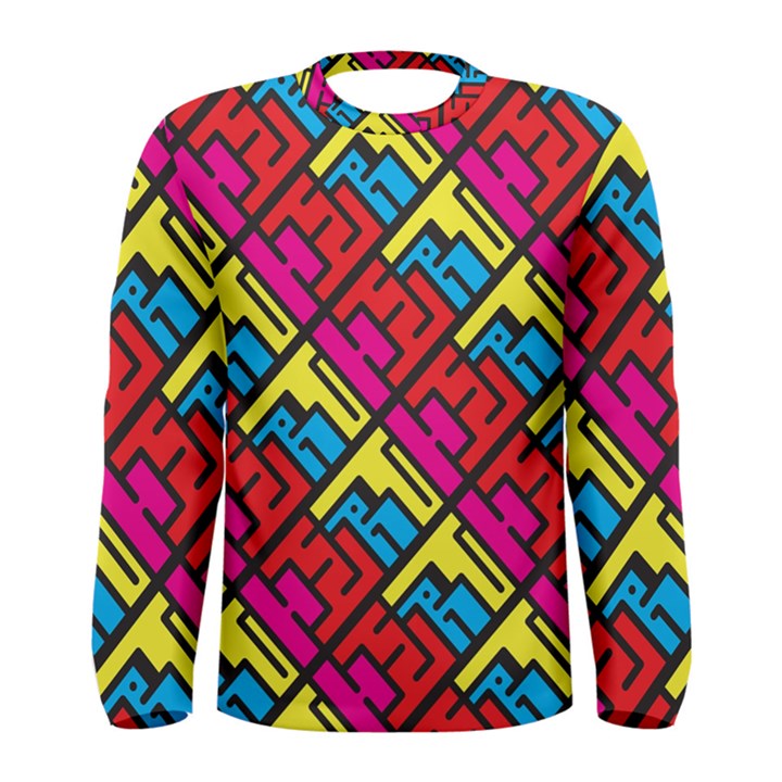 Hert Graffiti Pattern Men s Long Sleeve Tee