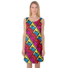 Hert Graffiti Pattern Sleeveless Satin Nightdress by Nexatart