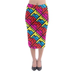 Hert Graffiti Pattern Midi Pencil Skirt by Nexatart