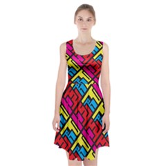 Hert Graffiti Pattern Racerback Midi Dress by Nexatart