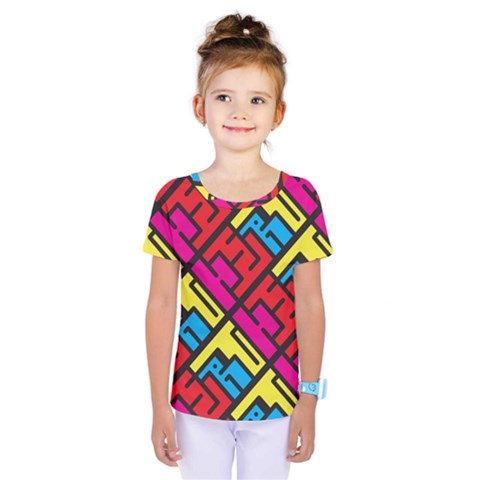 Hert Graffiti Pattern Kids  One Piece Tee by Nexatart