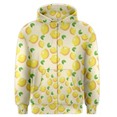 Lemons Pattern Men s Zipper Hoodie by Nexatart