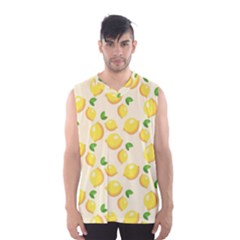 Lemons Pattern Men s Basketball Tank Top by Nexatart