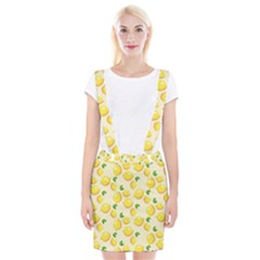 Lemons Pattern Braces Suspender Skirt by Nexatart