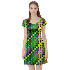 Patterns For Wallpaper Short Sleeve Skater Dress by Nexatart