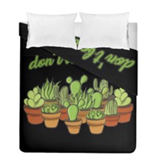 Cactus - Dont Be A Prick Duvet Cover Double Side (full/ Double Size) by Valentinaart