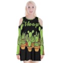 Cactus - Dont be a prick Velvet Long Sleeve Shoulder Cutout Dress View1