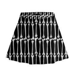 Bones  Mini Flare Skirt by Valentinaart