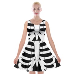 X Ray Velvet Skater Dress by Valentinaart