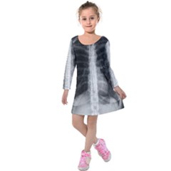 X Ray Kids  Long Sleeve Velvet Dress by Valentinaart