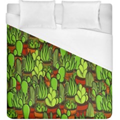 Cactus Duvet Cover (king Size) by Valentinaart