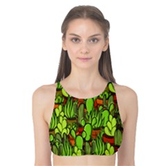 Cactus Tank Bikini Top by Valentinaart