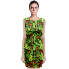 Cactus Classic Sleeveless Midi Dress by Valentinaart