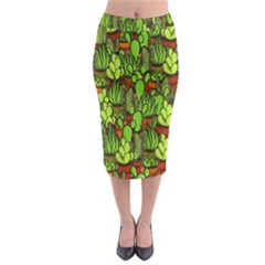 Cactus Midi Pencil Skirt by Valentinaart