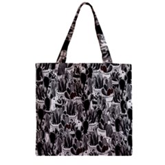 Cactus Zipper Grocery Tote Bag by Valentinaart