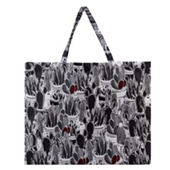 Cactus Zipper Large Tote Bag by Valentinaart