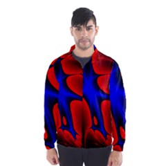 Space Red Blue Black Line Light Wind Breaker (men) by Mariart