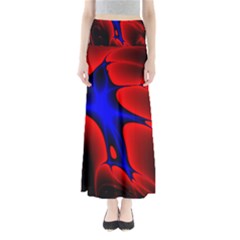 Space Red Blue Black Line Light Maxi Skirts by Mariart