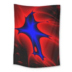 Space Red Blue Black Line Light Medium Tapestry by Mariart