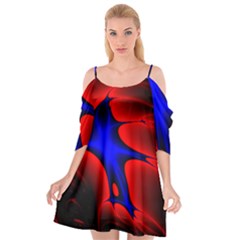 Space Red Blue Black Line Light Cutout Spaghetti Strap Chiffon Dress